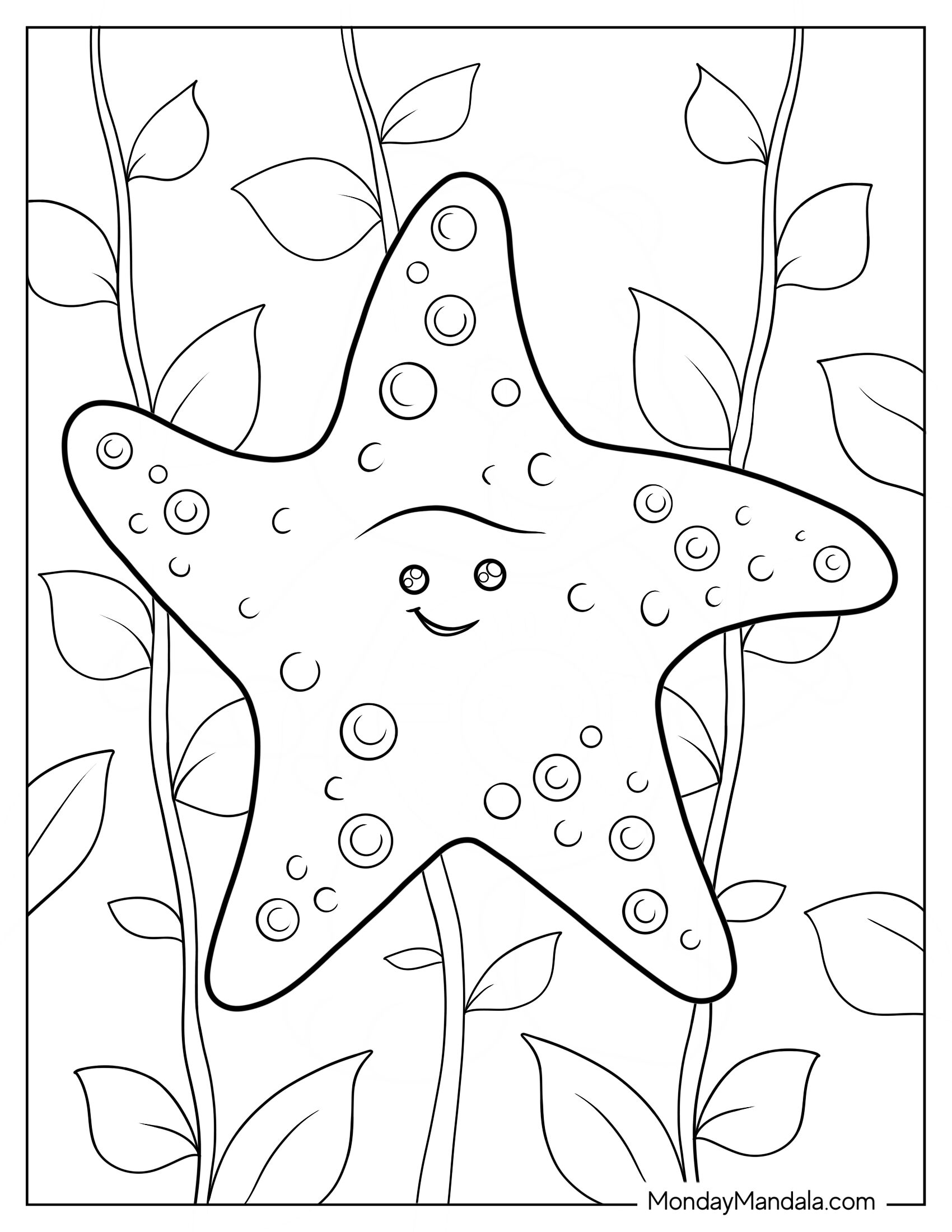 Peach Starfish Coloring Page From Finding Nemo