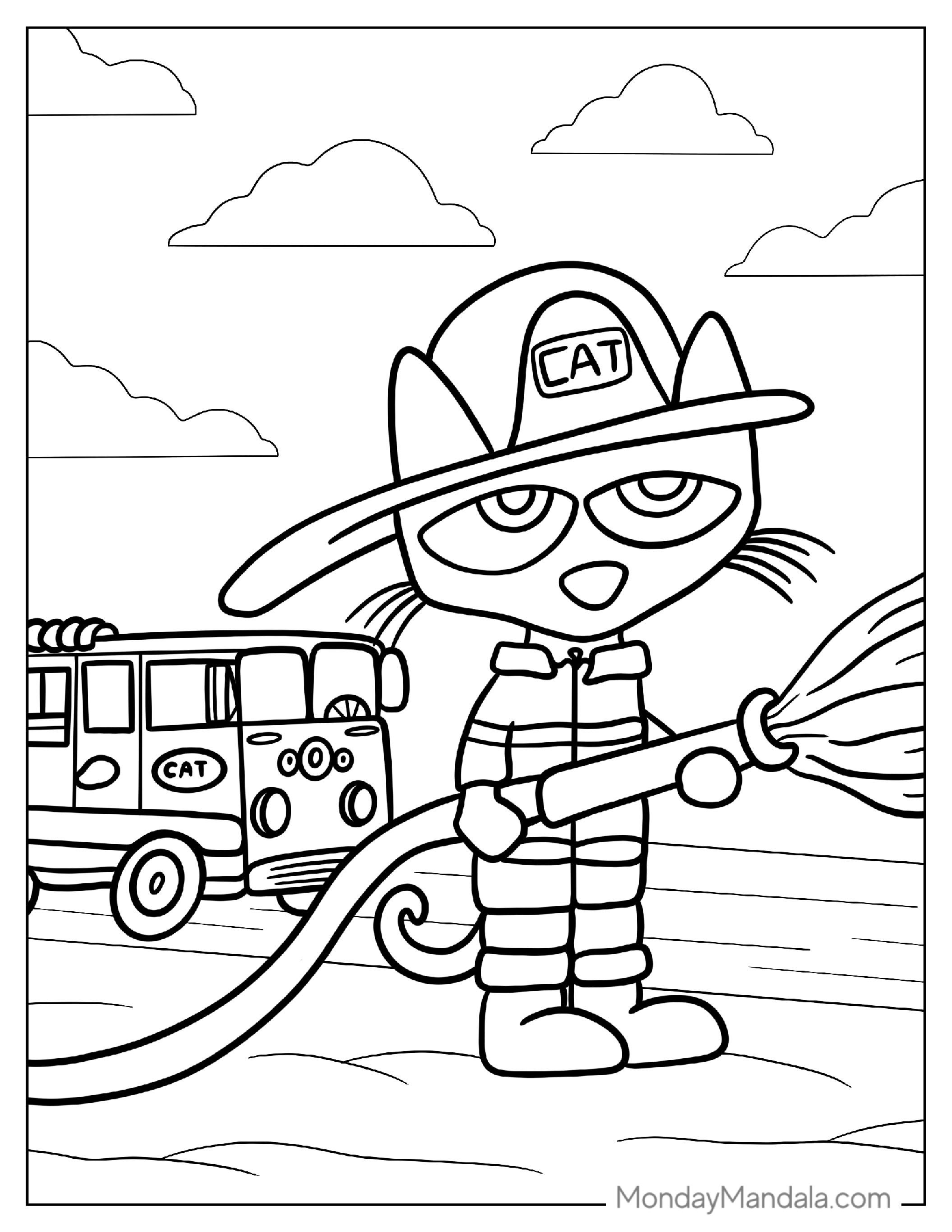 Pete The Cat As a Firefighter