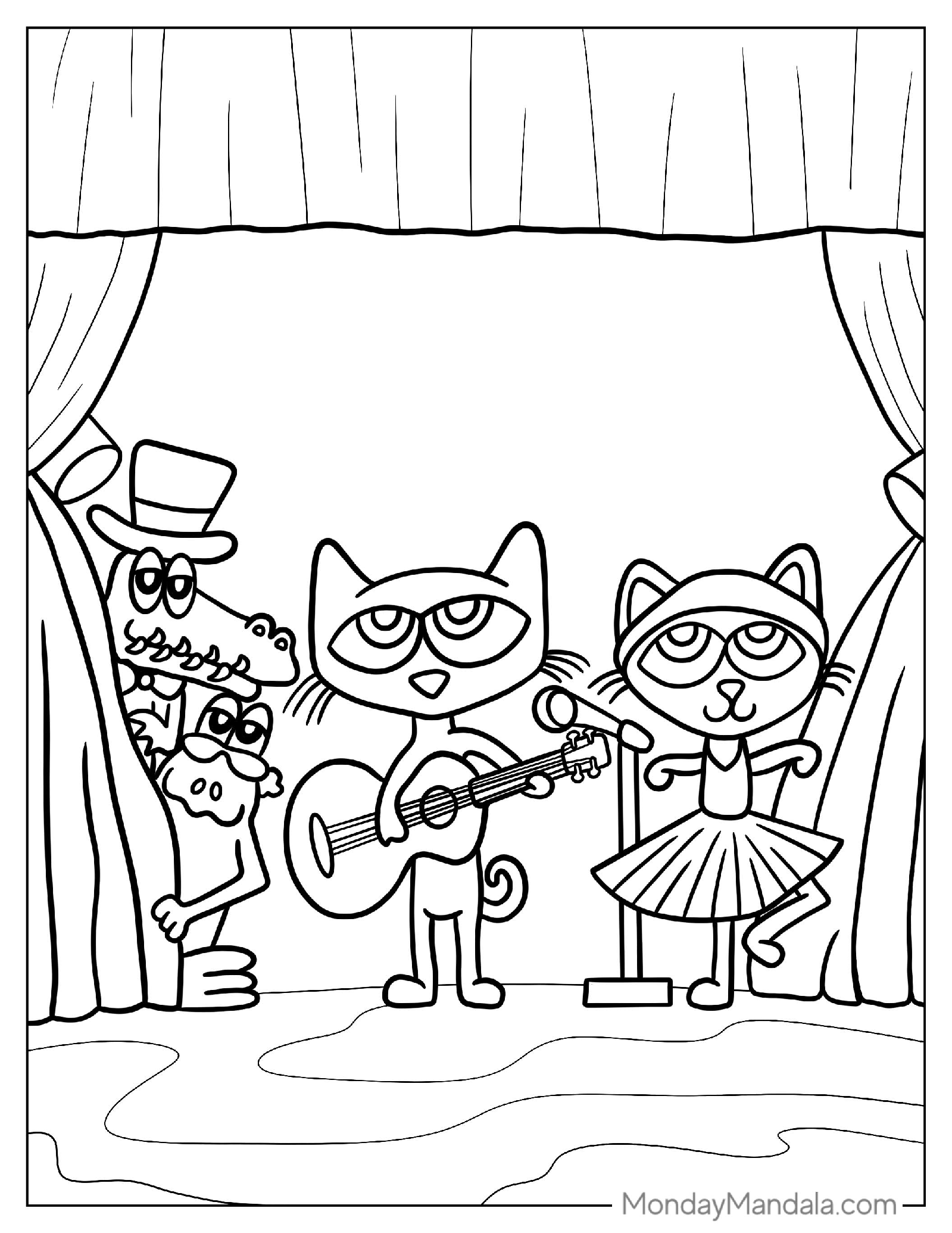 Pete The Cat At a School Talent Show