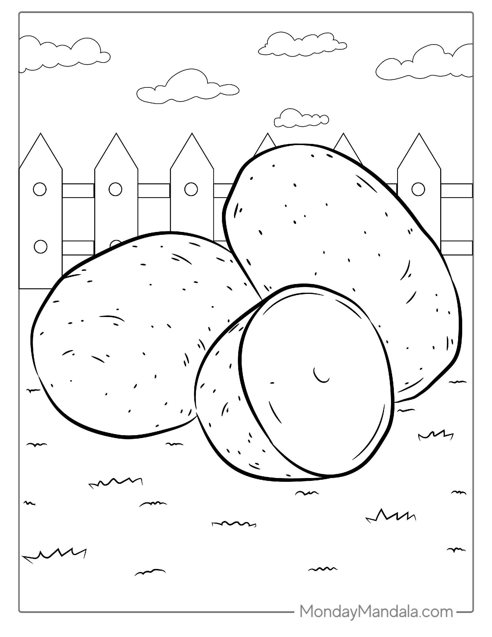 Potato Coloring Sheet