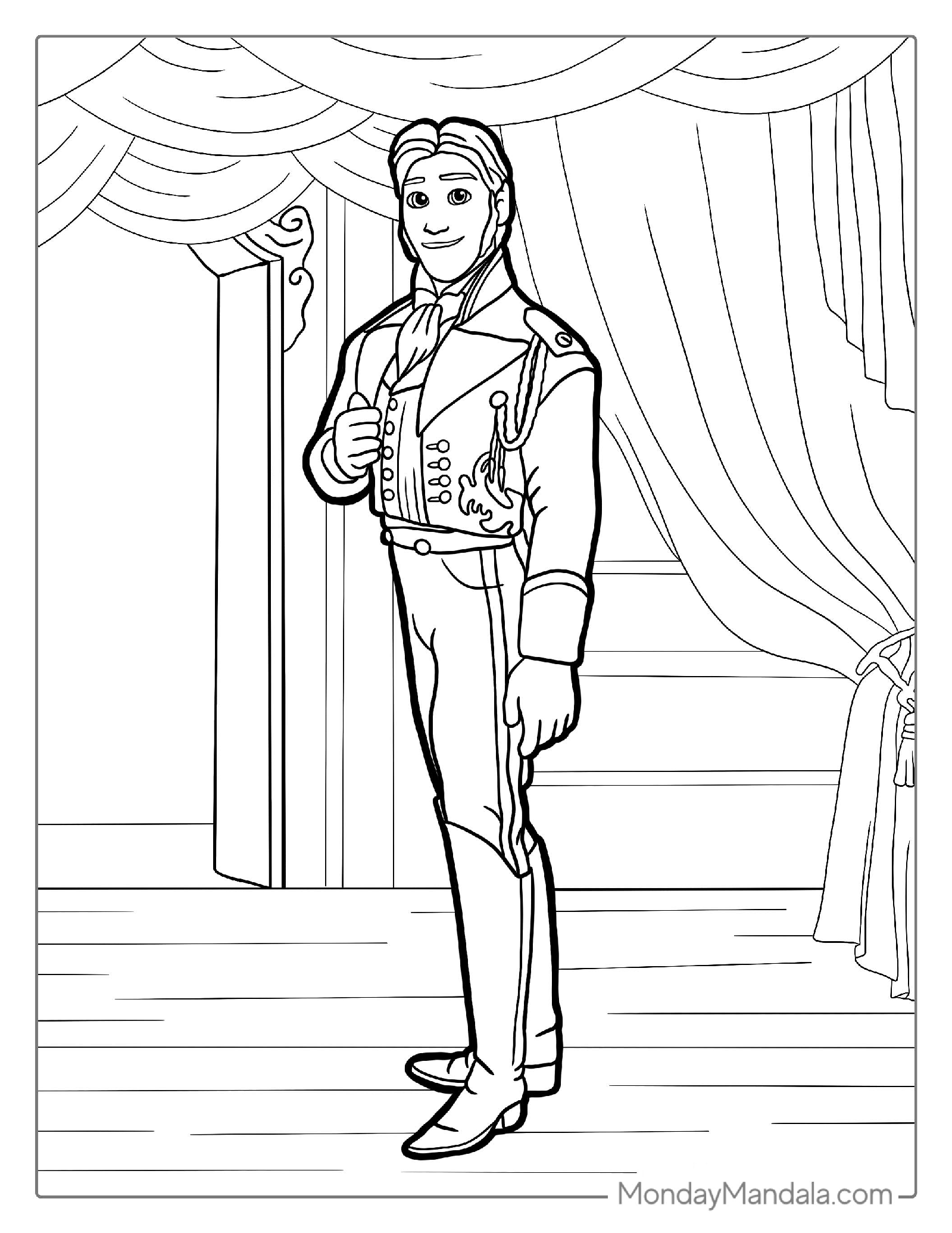 Prince Hans Coloring Sheet