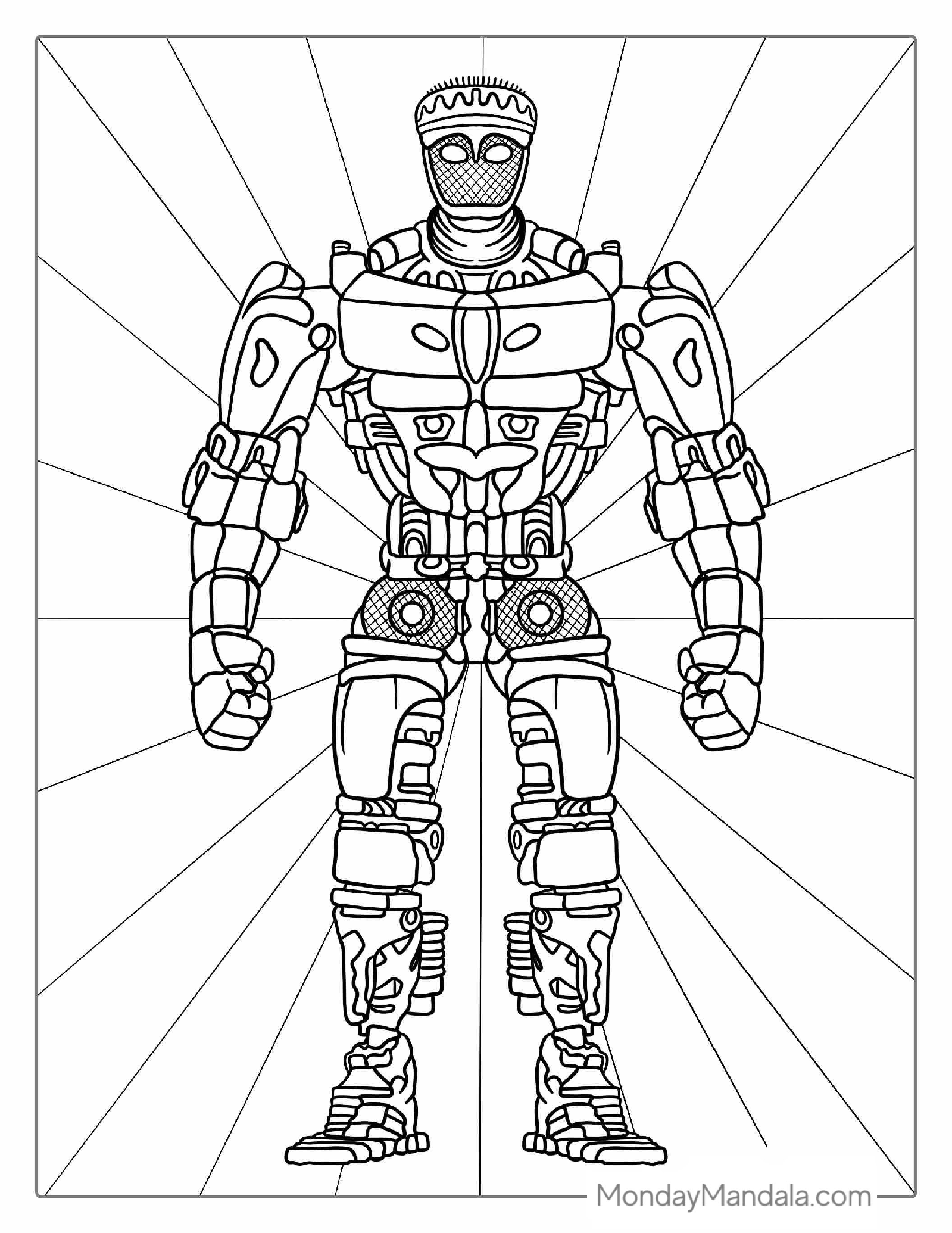 Real Steel Robot Coloring Page For Kids