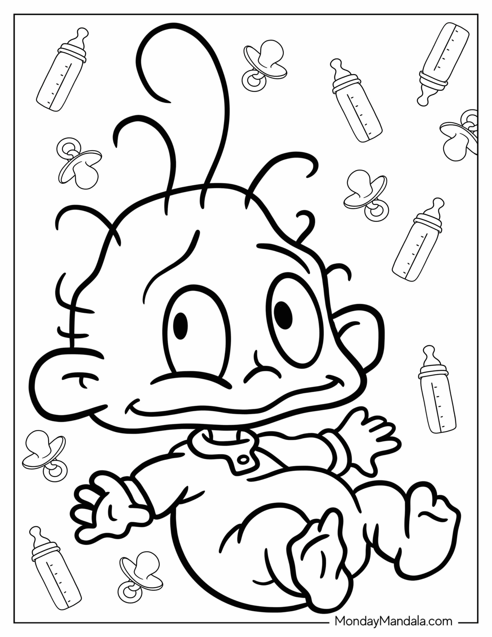 Rugrats Coloring Page Of Baby Dil Pickles Rugrats For Kids