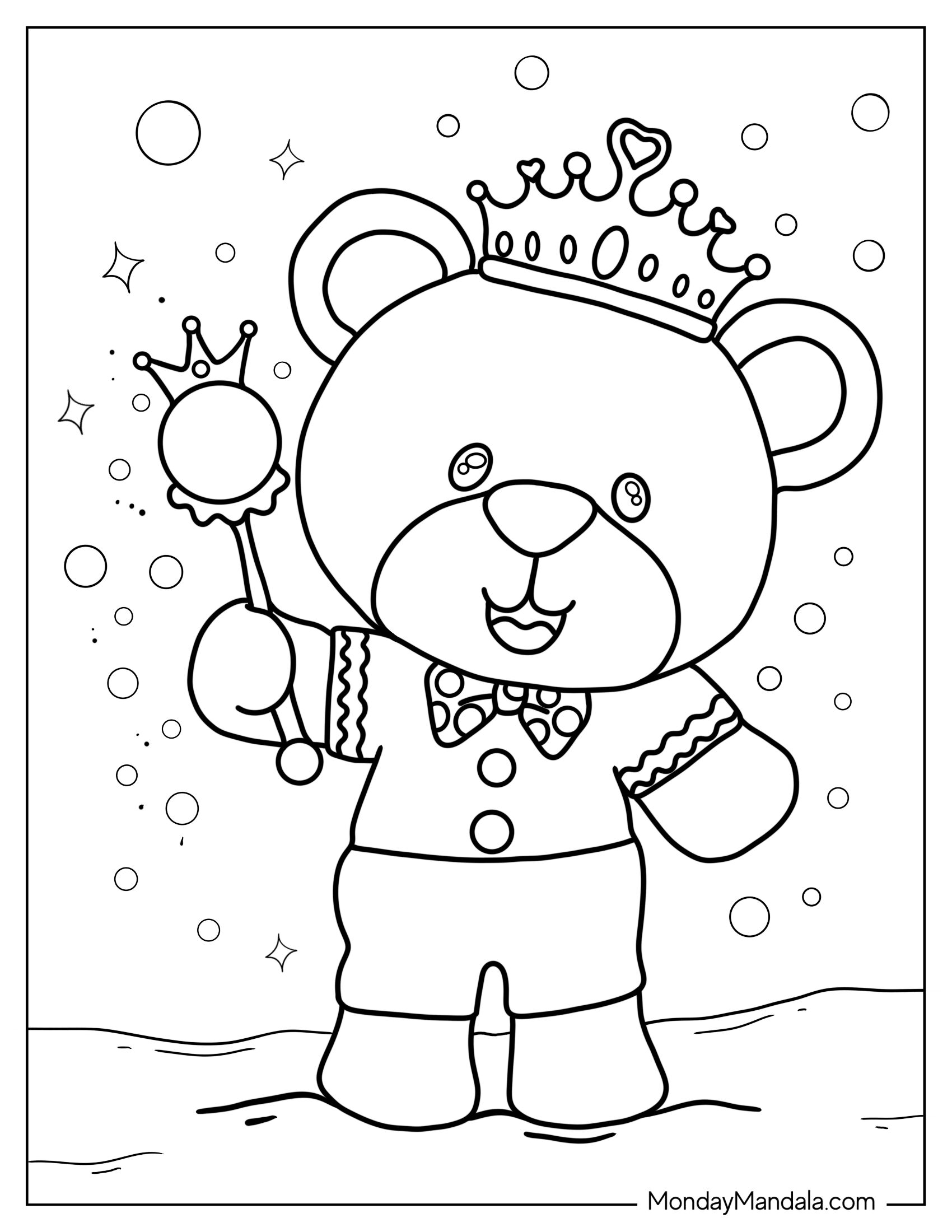 Simple Teddy Bear Drawing For Preschoolers