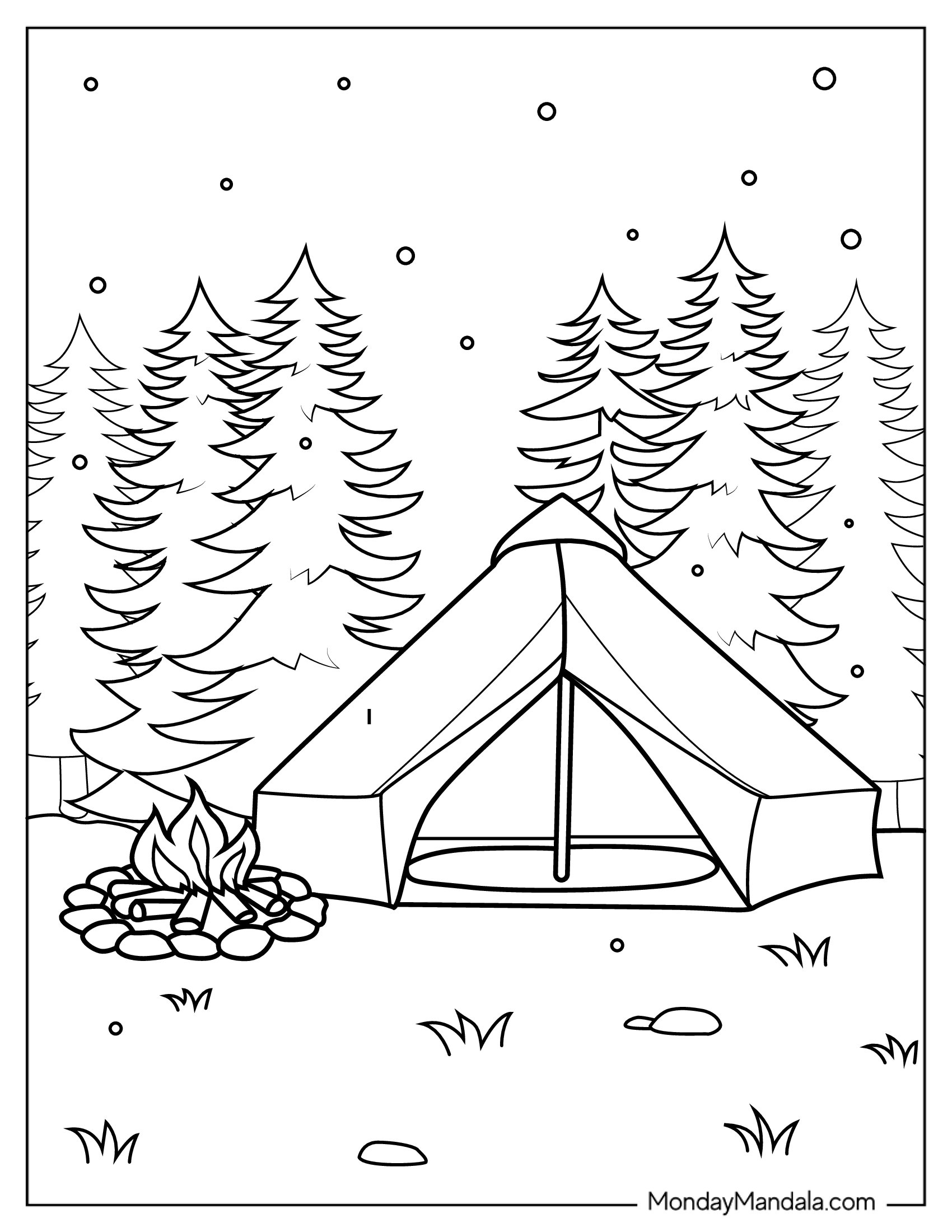 Small Glamping Tent In Forest