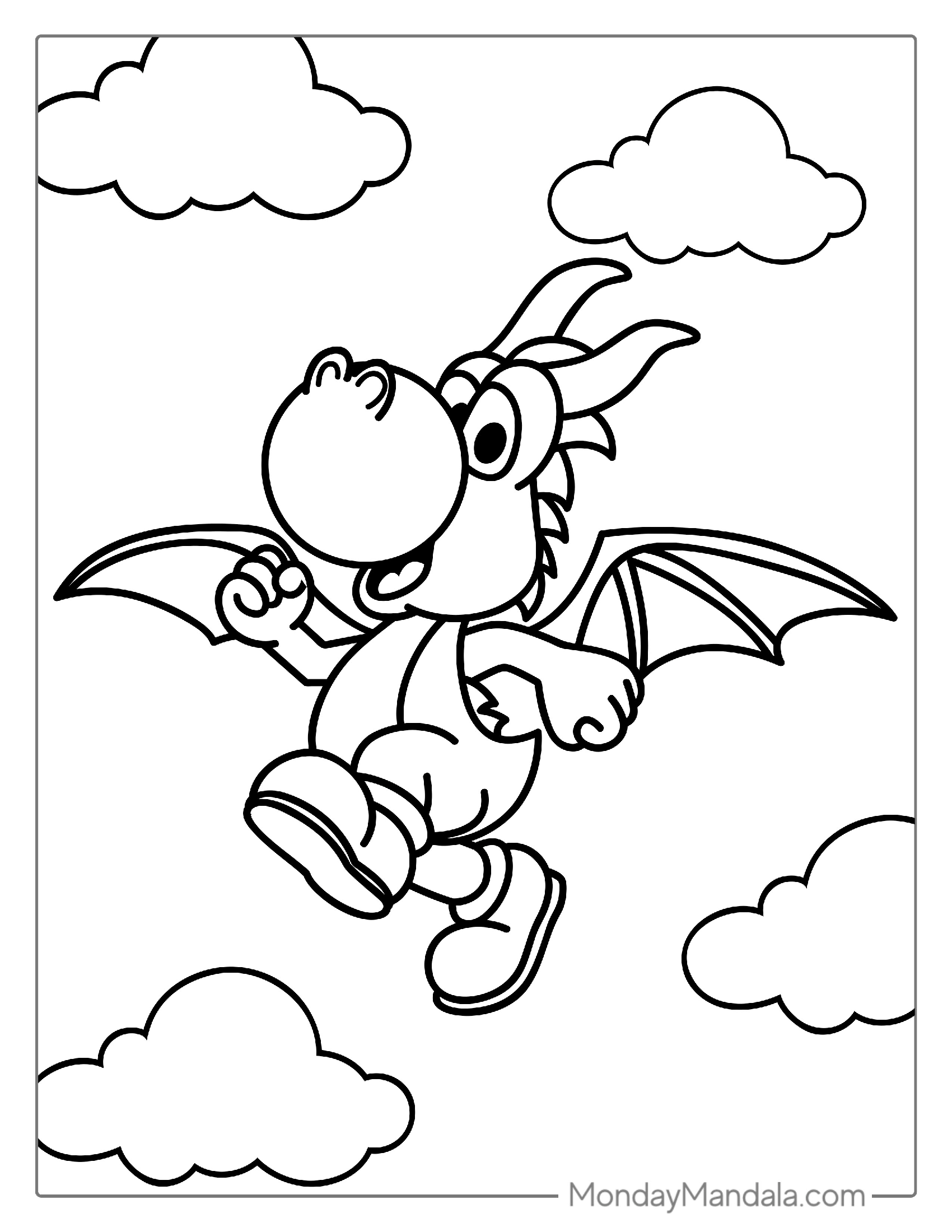 Spyro Themed Yoshi Coloring