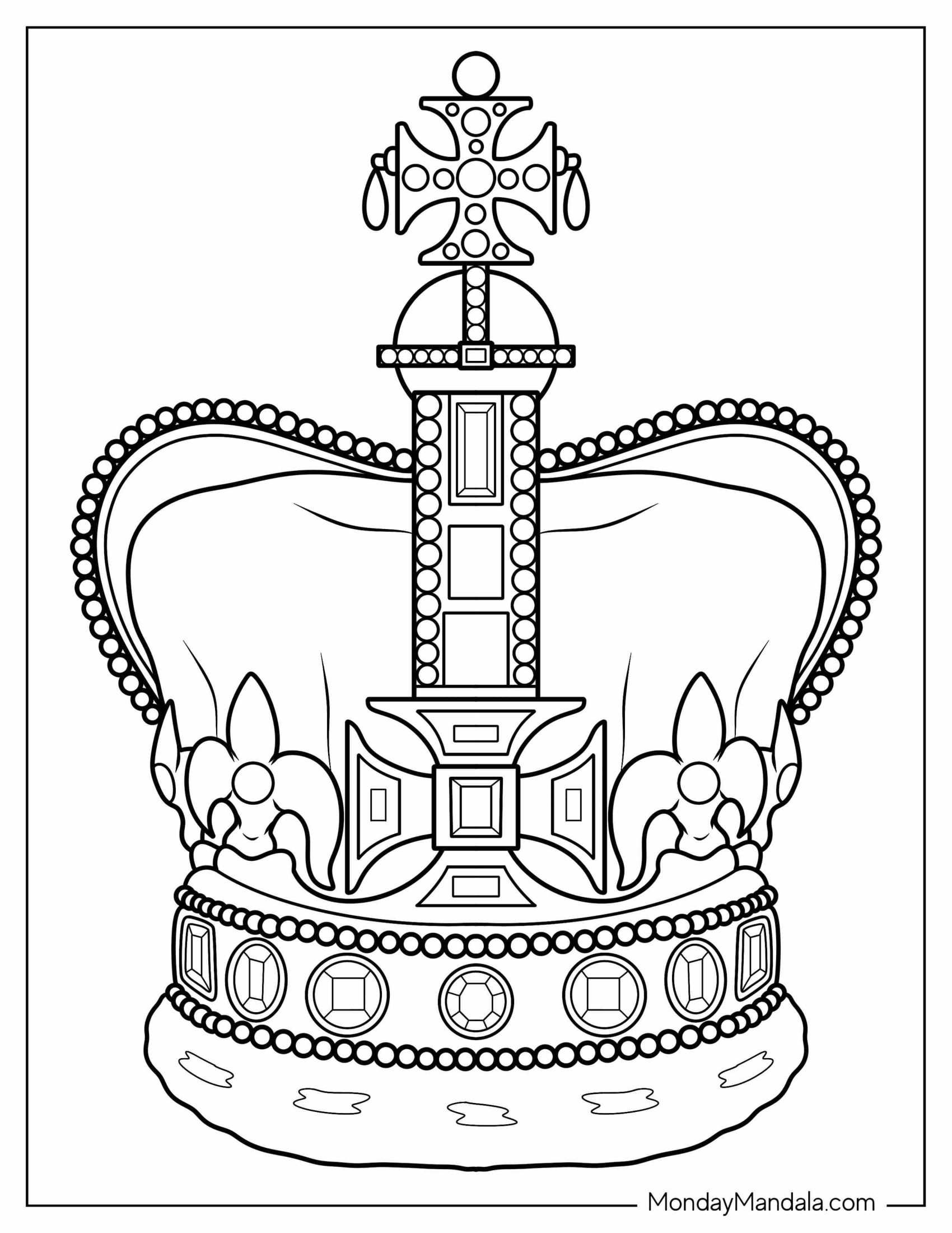 St Edward_s Crown Coloring Page