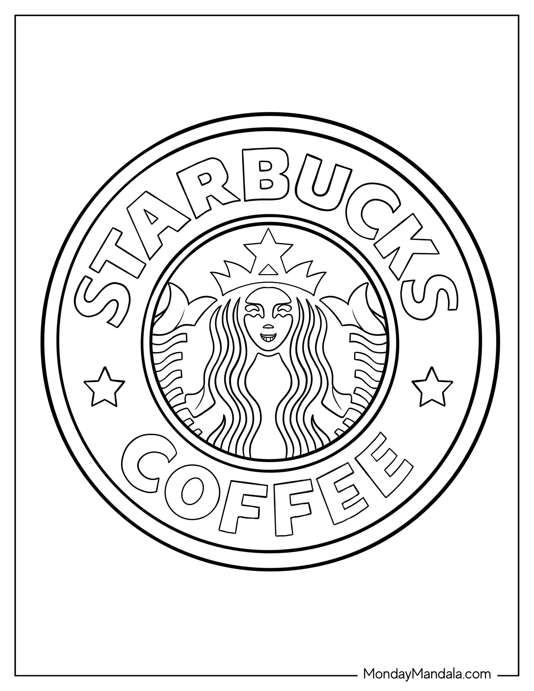 Starbucks Coloring Page Of Logo