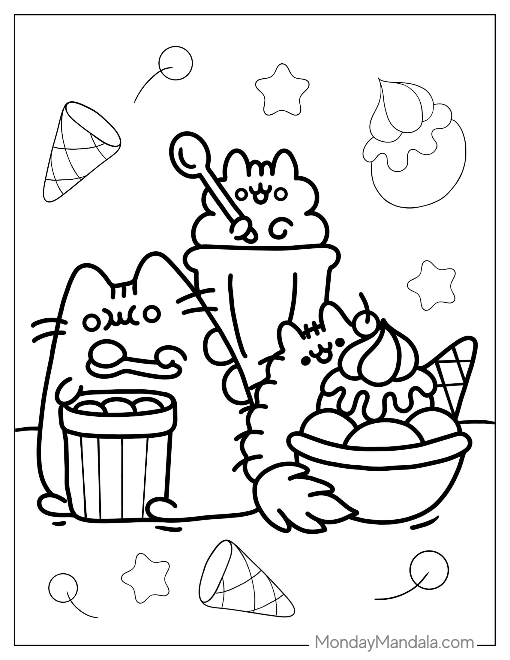 Stormy And Pusheen Eating Ice Cream