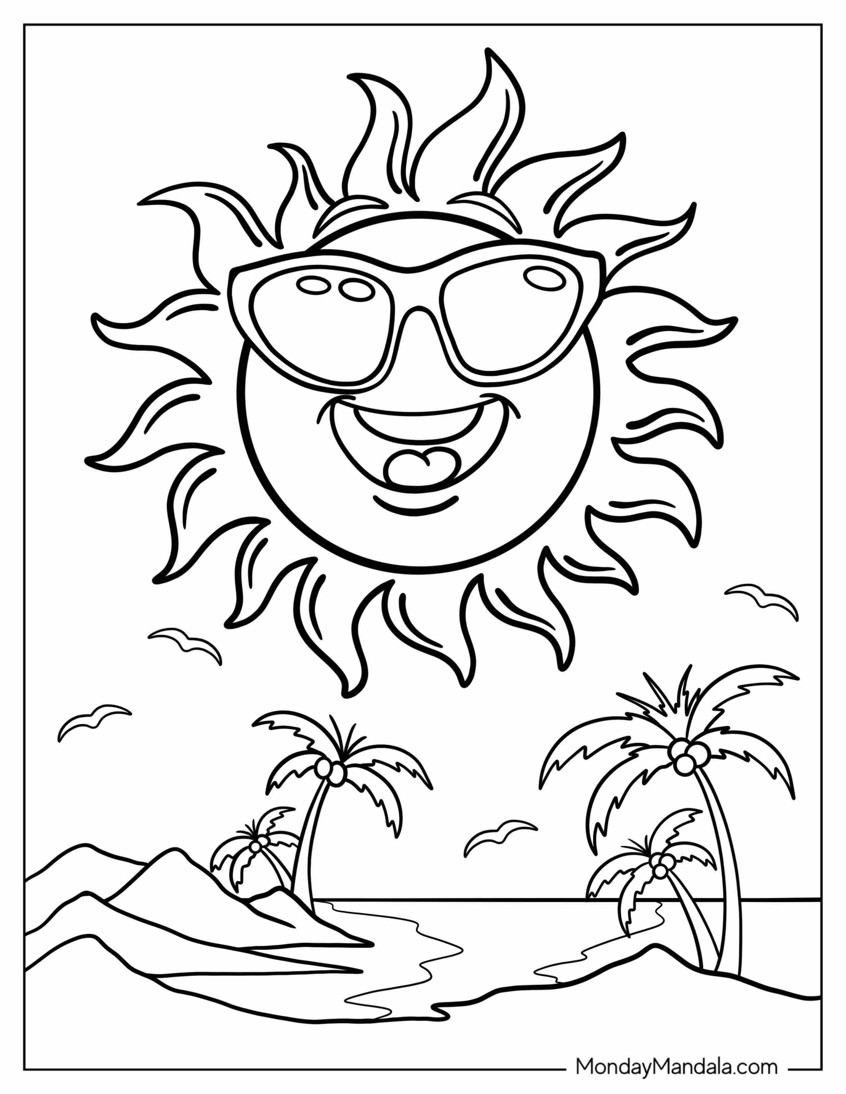 Sun Wearing Sunglasses At The Beach