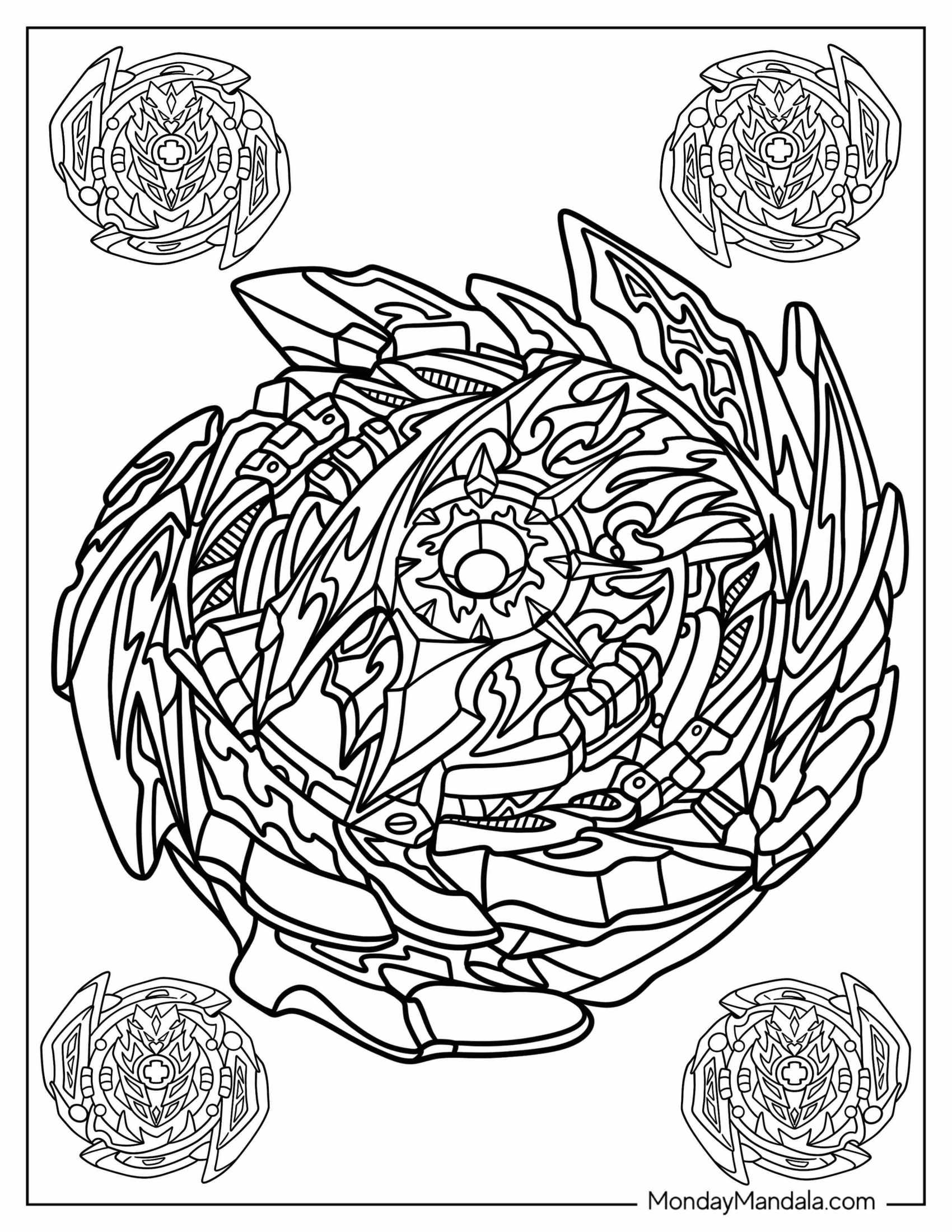 Super Hyperion Xceed 1A Beyblade Coloring Page