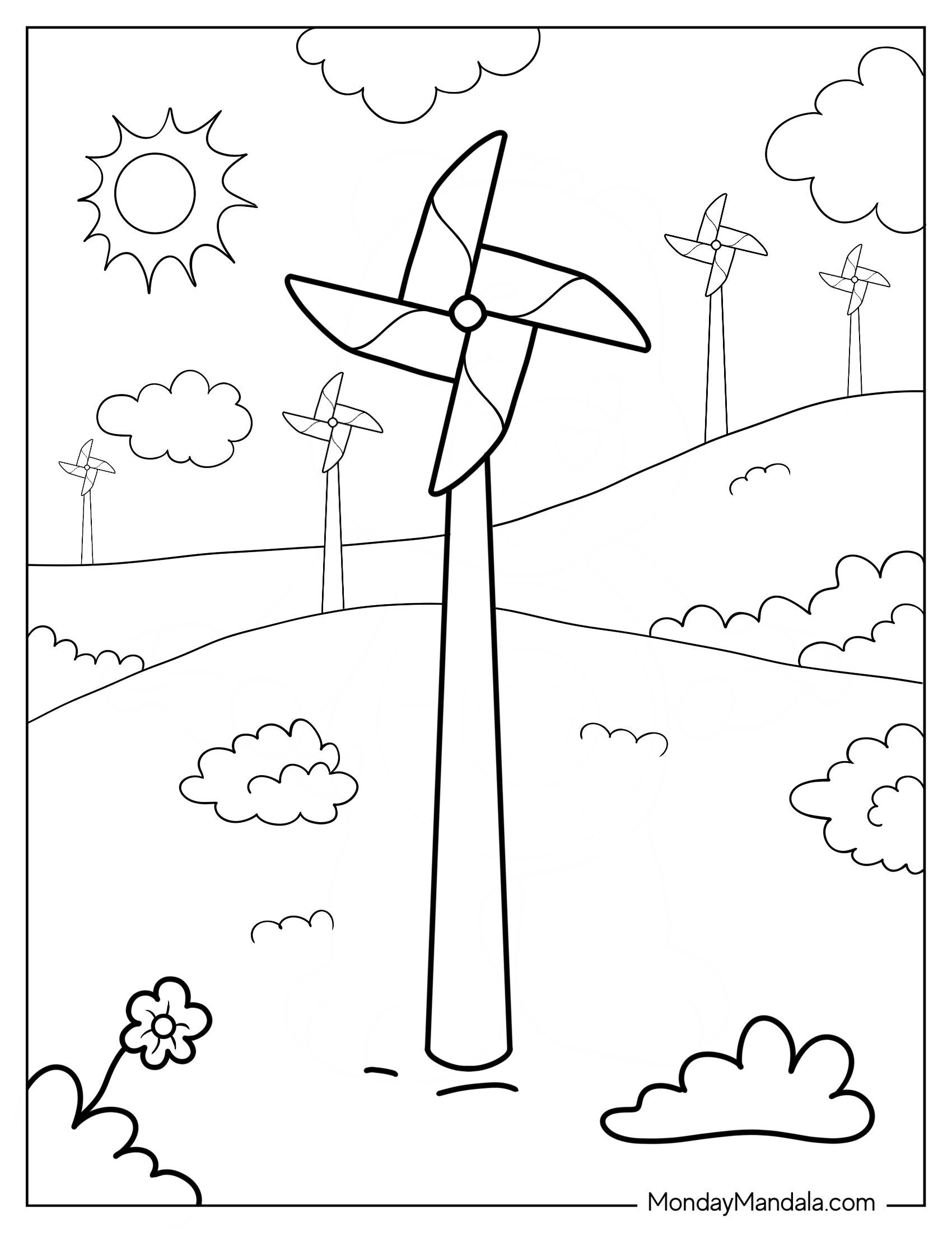 Teletubbies Coloring Page Of Magic Windmill