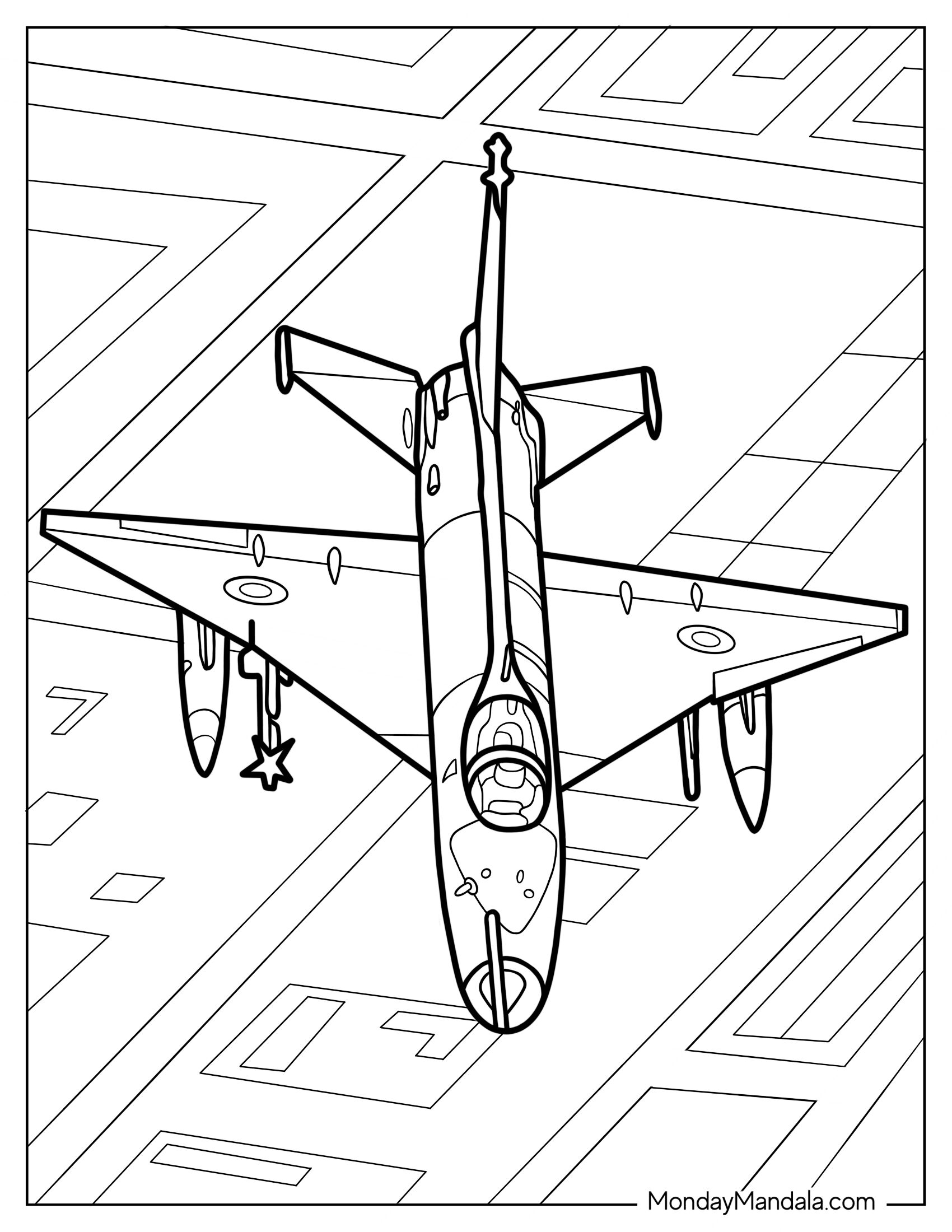 Top View of Chengdu J-7 Pakistani Jet