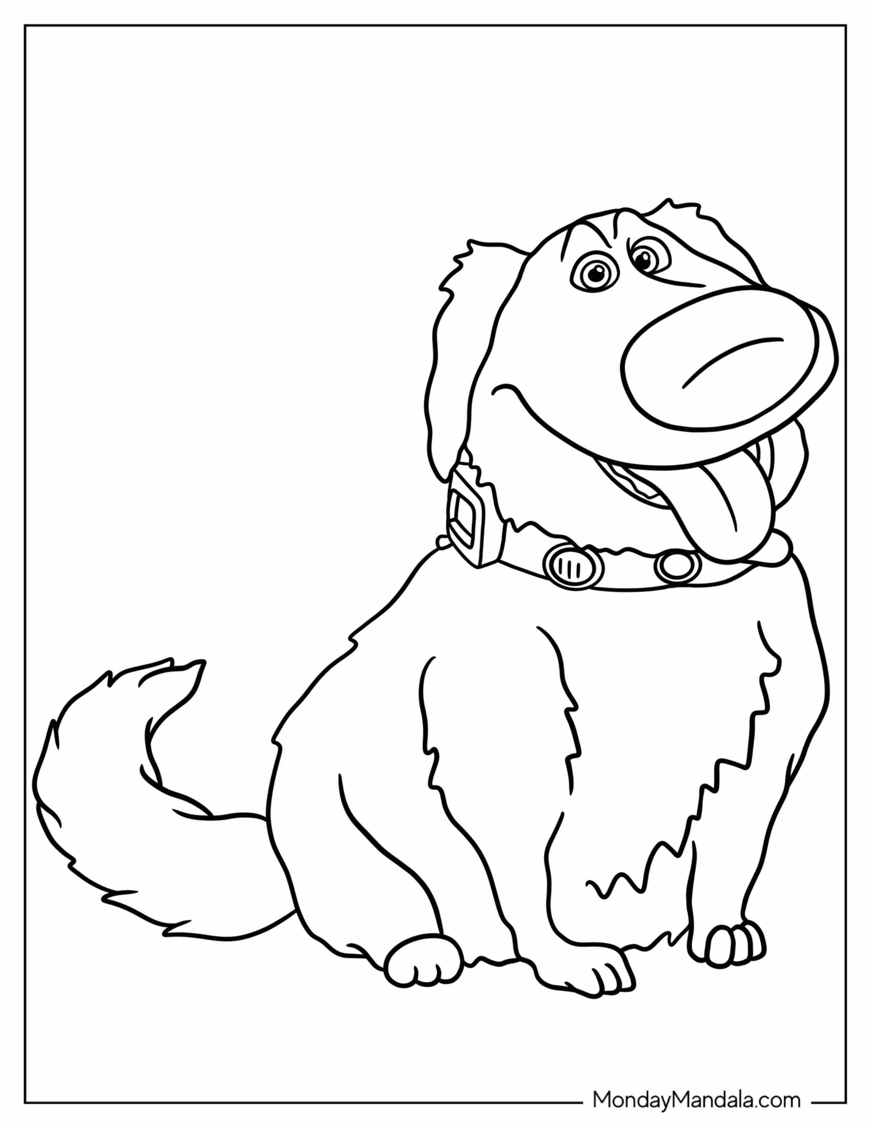 Up Coloring Page Of Easy Dug From Up For Kids