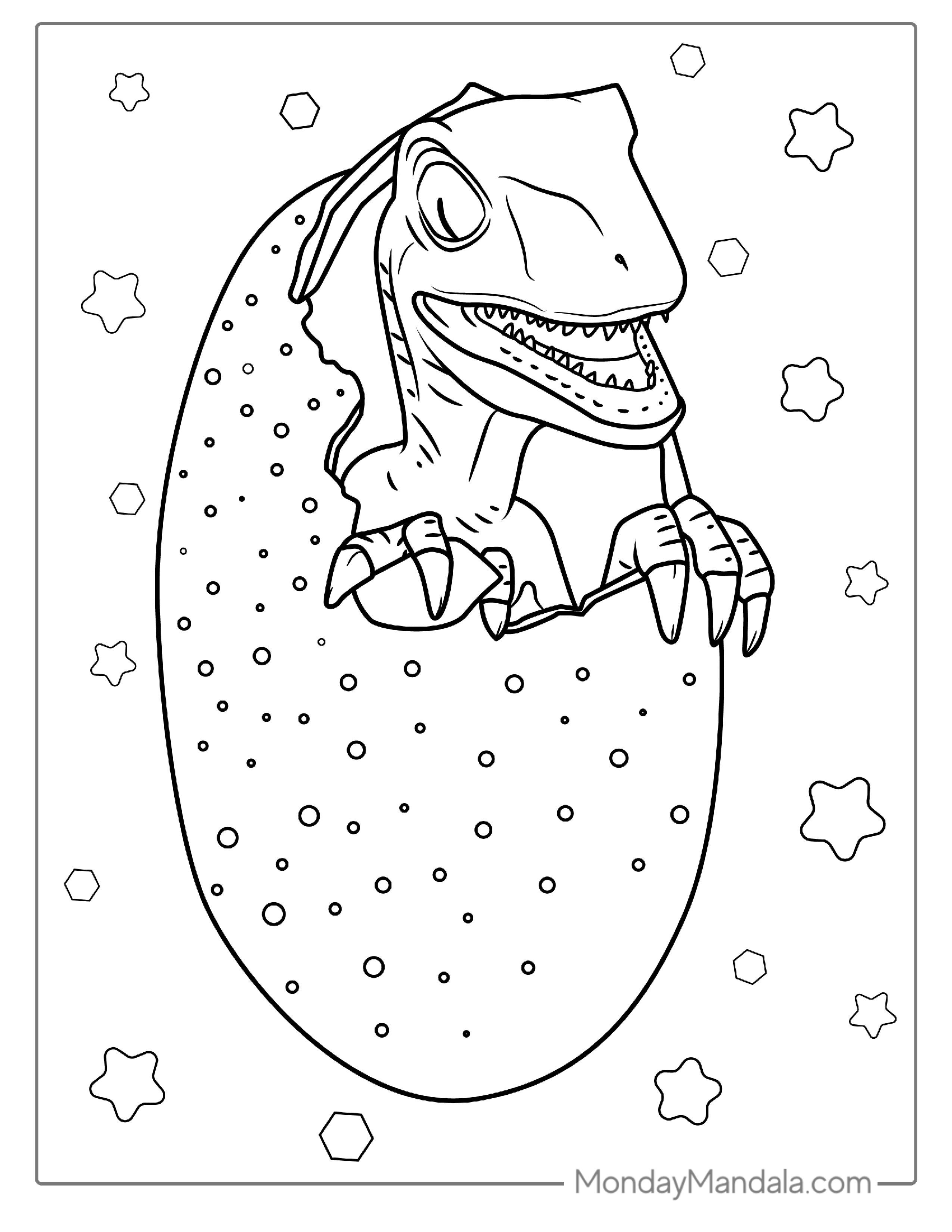 Velociraptor Hatching From Egg To Color