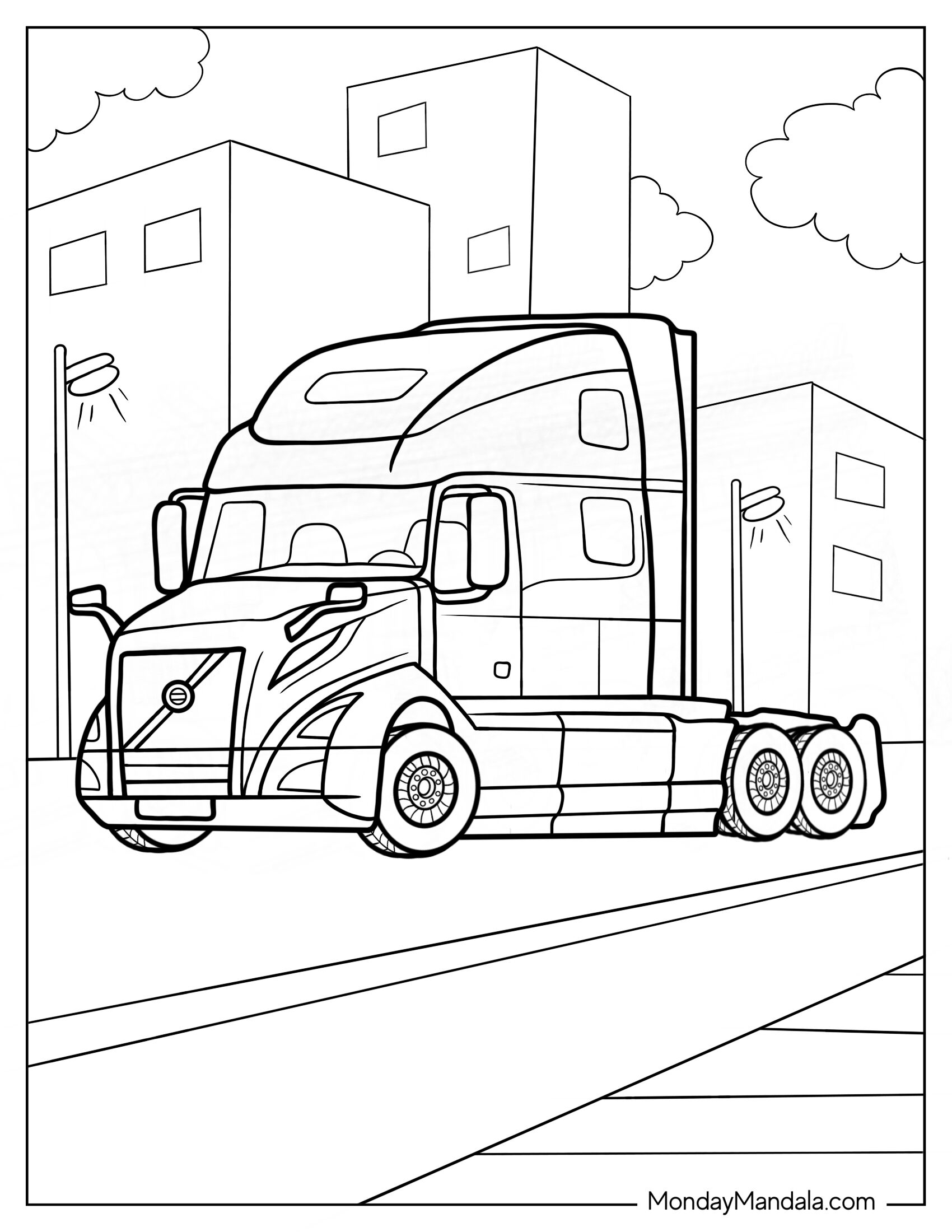 Volvo Semi Truck To Color