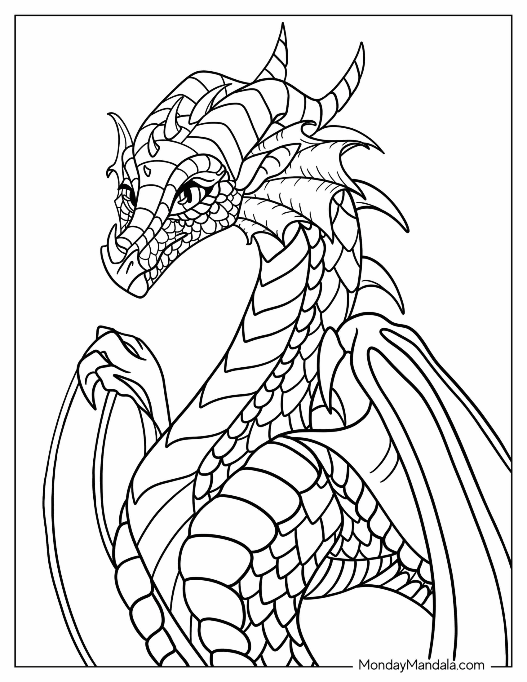 Wings Of Fire Coloring Page Of Close Up Of Glory The RainWing