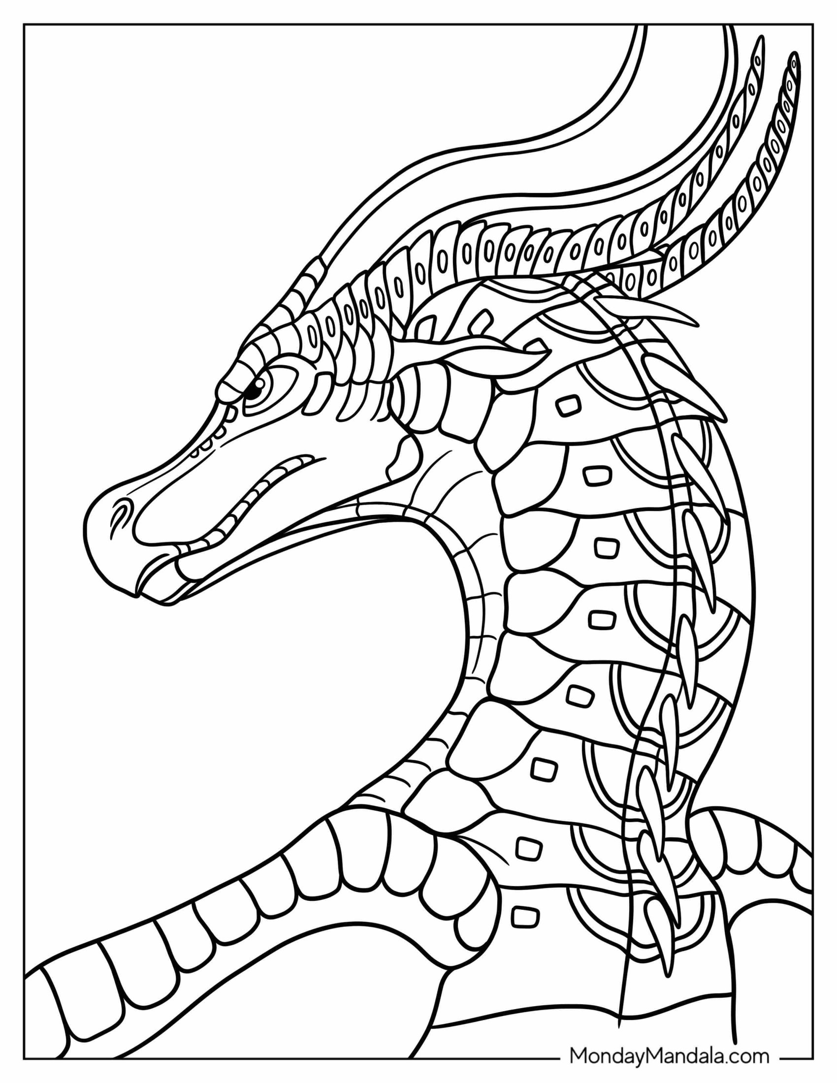 Wings Of Fire Coloring Page Of Luna