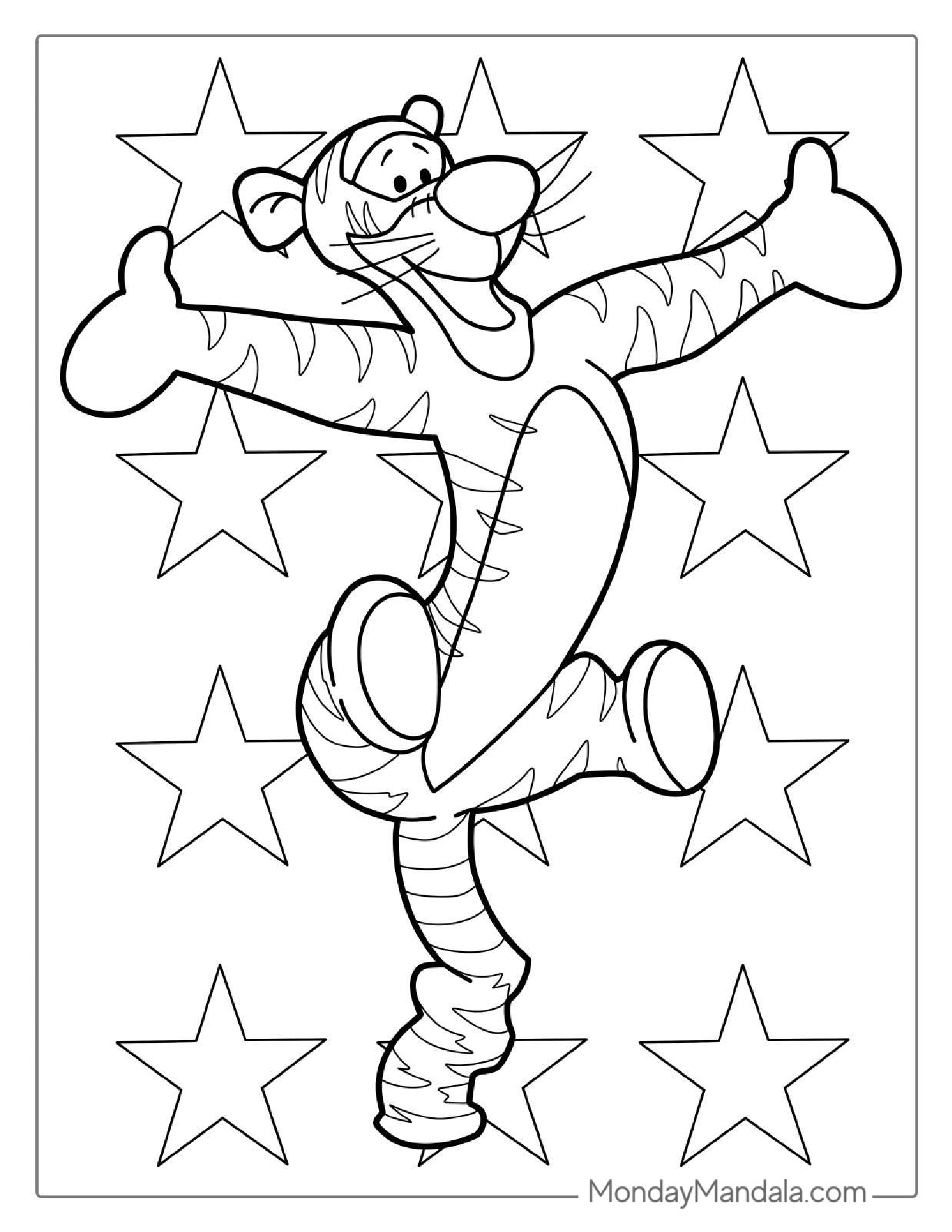 Winnie-the-Pooh Tiger Coloring Page For Kids