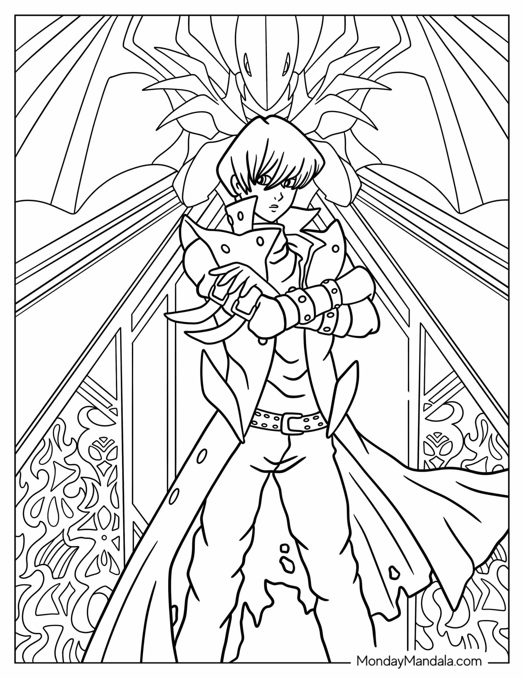 Yu Gi Oh Coloring Page Of Seto Kaiba